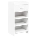 Sko skab med skuffe Hvid 48 x 36 x 92 cm Konstrueret træ