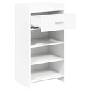 Sko skab med skuffe Hvid 48 x 36 x 92 cm Konstrueret træ