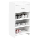 Sko skab med skuffe Hvid 48 x 36 x 92 cm Konstrueret træ