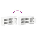 Sko skab med opbevaring Hvid 100 x 39,5 x 51 cm Konstrueret træ
