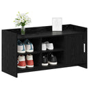 Sko skab med dør Sort eg 100 x 39,5 x 51 cm Konstrueret træ