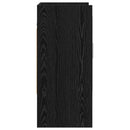 Væghylde Vægmonteret Sort eg 80 x 36 x 80 cm Konstrueret træ