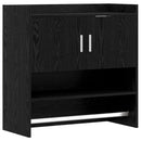 Væghylde Vægmonteret Sort eg 80 x 36 x 80 cm Konstrueret træ
