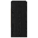 Væghylde Vægmonteret Sort eg 80 x 36 x 80 cm Konstrueret træ