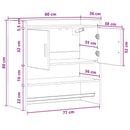 Væghylde Vægmonteret Røget eg 80 x 36 x 80 cm Konstrueret træ