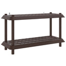Reol 2 niveauer 100 x 40 x 55,5 cm PP Brun