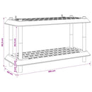 Reol 2 niveauer 100 x 40 x 55,5 cm PP Hvid