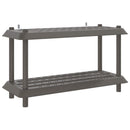 Reol 2 niveauer 100 x 40 x 55,5 cm PP Lysegrå