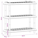 Reol 3 niveauer 100 x 40 x 96 cm PP Antracit