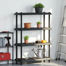 Reol 4 niveauer 100 x 40 x 136,5 cm PP Antracit