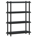 Reol 4 niveauer 100 x 40 x 136,5 cm PP Antracit