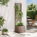 Havekrukke med trellis Brun 36 x 36 x 140 cm PP