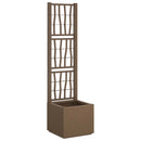 Havekrukke med trellis Brun 36 x 36 x 140 cm PP