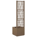 Havekrukke med trellis Brun 36 x 36 x 140 cm PP