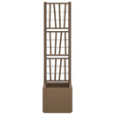 Havekrukke med trellis Brun 36 x 36 x 140 cm PP