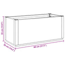 Haveblomsterkasse Brun 80 x 36 x 35 cm PP