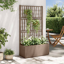 Havekrukke med trellis Brun 80 x 36 x 140 cm PP