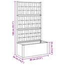 Havekrukke med trellis Brun 80 x 36 x 140 cm PP