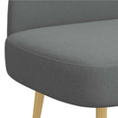 Polstret bænk med ryg Mørkegrå 110 x 60 x 76 cm Polyester