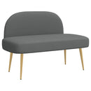 Polstret bænk med ryg Mørkegrå 110 x 60 x 76 cm Polyester