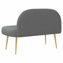 Polstret bænk med ryg Mørkegrå 110 x 60 x 76 cm Polyester