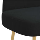 Polstret bænk med ryg Sort 110 x 60 x 76 cm Polyester