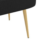 Polstret bænk med ryg Sort 110 x 60 x 76 cm Polyester