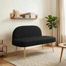Polstret bænk med ryg Sort 110 x 60 x 76 cm Polyester
