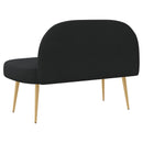 Polstret bænk med ryg Sort 110 x 60 x 76 cm Polyester