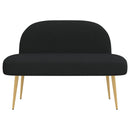 Polstret bænk med ryg Sort 110 x 60 x 76 cm Polyester