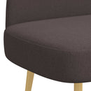 Polstret bænk med ryg Mørkebrun 110 x 60 x 76 cm Polyester