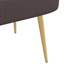 Polstret bænk med ryg Mørkebrun 110 x 60 x 76 cm Polyester