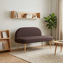 Polstret bænk med ryg Mørkebrun 110 x 60 x 76 cm Polyester
