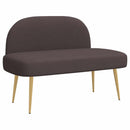 Polstret bænk med ryg Mørkebrun 110 x 60 x 76 cm Polyester