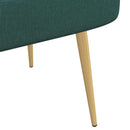 Polstret bænk med ryg Mørkegrøn 110 x 60 x 76 cm Polyester