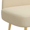 Polstret bænk med ryg Cremefarvet 110 x 60 x 76 cm Polyester