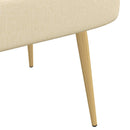 Polstret bænk med ryg Cremefarvet 110 x 60 x 76 cm Polyester