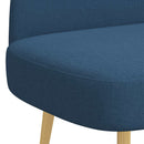 Polstret bænk med ryg Blå 110 x 60 x 76 cm Polyester