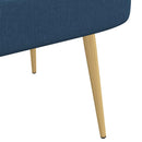 Polstret bænk med ryg Blå 110 x 60 x 76 cm Polyester