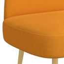 Polstret bænk med ryg Mørkegul 110 x 60 x 76 cm Polyester