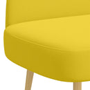 Polstret bænk med ryg Lysegul 110 x 60 x 76 cm Polyester