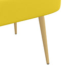 Polstret bænk med ryg Lysegul 110 x 60 x 76 cm Polyester