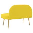 Polstret bænk med ryg Lysegul 110 x 60 x 76 cm Polyester