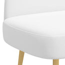 Polstret bænk med ryg Hvid 110 x 60 x 76 cm Polyester