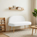 Polstret bænk med ryg Hvid 110 x 60 x 76 cm Polyester