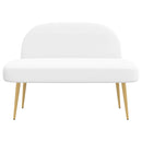 Polstret bænk med ryg Hvid 110 x 60 x 76 cm Polyester