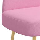 Polstret bænk med ryg Lyserød 110 x 60 x 76 cm Polyester