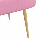 Polstret bænk med ryg Lyserød 110 x 60 x 76 cm Polyester