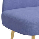 Polstret bænk med ryg Jeans Blå 110 x 60 x 76 cm Polyester