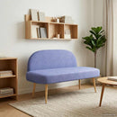 Polstret bænk med ryg Jeans Blå 110 x 60 x 76 cm Polyester
